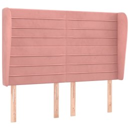 VidaXL Zagłówek uszak, różowy, 147x23x118/128 cm, aksamit