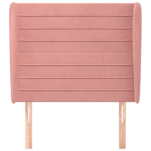 ZAGŁÓWEK USZAK RÓŻOWY 93X23X118/128CM AKSAMIT