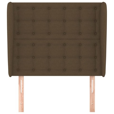 ZAGŁÓWEK USZAK CIEMNOBRĄZOWY 103X23X118/128CM TKANINA