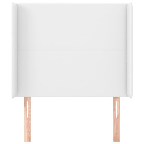 ZAGŁÓWEK USZAK BIAŁY 93X16X118/128CM SZTUCZNA SKÓRA