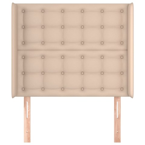 ZAGŁÓWEK USZAK CAPPUCCINO 93X16X118/128CM SZTUCZNA SKÓRA