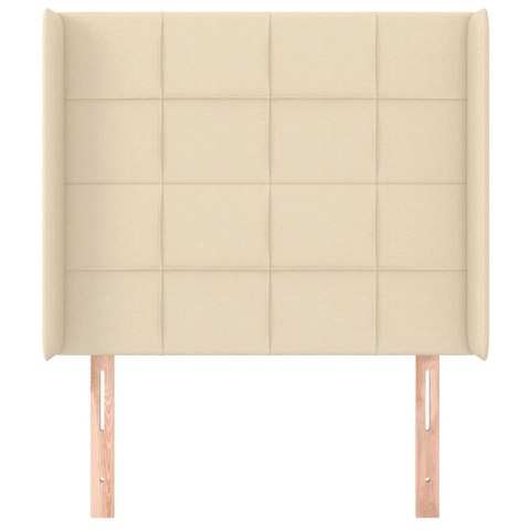 ZAGŁÓWEK USZAK KREMOWY 93X16X118/128CM TKANINA