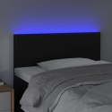 ZAGŁÓWEK DO ŁÓŻKA Z LED CZARNY 80X5X78/88CM SZTUCZNA SKÓRA