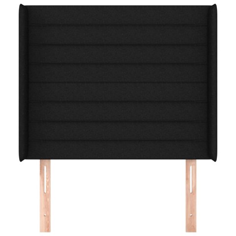 ZAGŁÓWEK USZAK CZARNY 83X16X118/128CM TKANINA