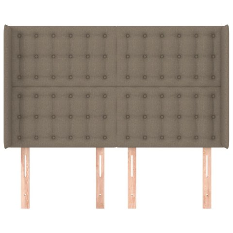 VidaXL Zagłówek uszak, taupe, 147x16x118/128 cm, tkanina
