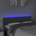 ZAGŁÓWEK DO ŁÓŻKA Z LED CIEMNOSZARY 144X5X78/88CM TKANINA