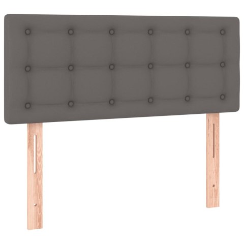 ZAGŁÓWEK DO ŁÓŻKA Z LED SZARY 100X5X78/88CM SZTUCZNA SKÓRA