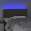 ZAGŁÓWEK DO ŁÓŻKA Z LED TAUPE 100X5X78/88CM TKANINA