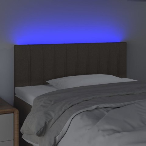 ZAGŁÓWEK DO ŁÓŻKA Z LED TAUPE 100X5X78/88CM TKANINA