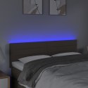 ZAGŁÓWEK DO ŁÓŻKA Z LED TAUPE 144X5X78/88CM TKANINA