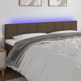 ZAGŁÓWEK DO ŁÓŻKA Z LED TAUPE 180X5X78/88CM TKANINA