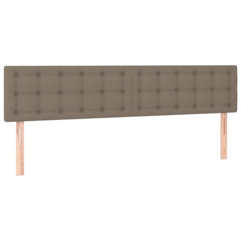 ZAGŁÓWEK DO ŁÓŻKA Z LED TAUPE 180X5X78/88CM TKANINA