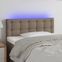 ZAGŁÓWEK DO ŁÓŻKA Z LED TAUPE 80X5X78/88CM TKANINA