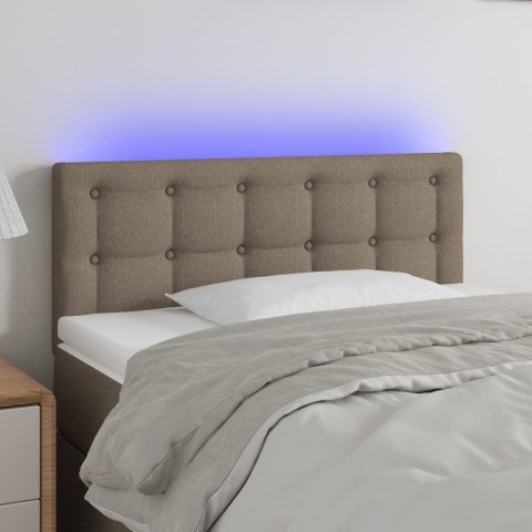 ZAGŁÓWEK DO ŁÓŻKA Z LED TAUPE 80X5X78/88CM TKANINA