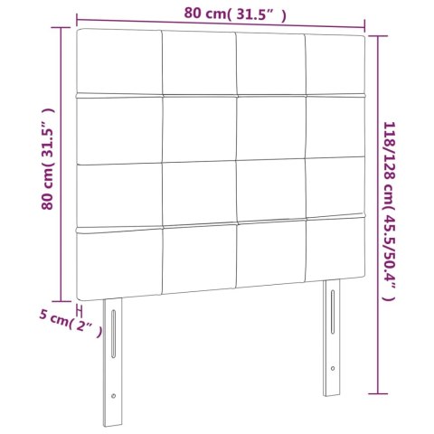 ZAGŁÓWEK DO ŁÓŻKA Z LED CIEMNONIEBIESKI 80X5X118/128CM