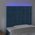 ZAGŁÓWEK DO ŁÓŻKA Z LED CIEMNONIEBIESKI 90X5X118/128CM