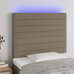 ZAGŁÓWEK DO ŁÓŻKA Z LED TAUPE 80X5X118/128CM TKANINA