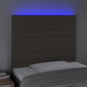 ZAGŁÓWEK DO ŁÓŻKA Z LED TAUPE 80X5X118/128CM TKANINA