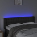 ZAGŁÓWEK DO ŁÓŻKA Z LED CZARNY 147X16X78/88CM SZTUCZNA SKÓRA