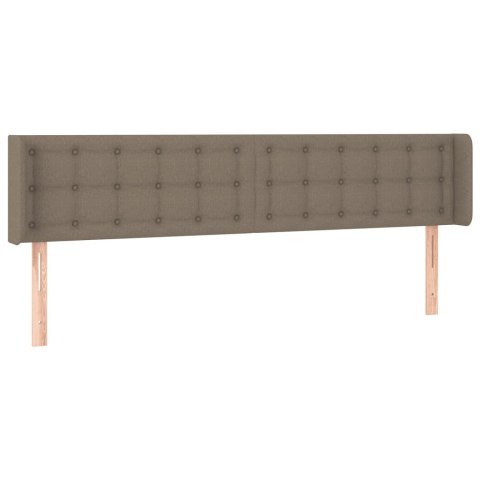ZAGŁÓWEK DO ŁÓŻKA Z LED TAUPE 203X16X78/88CM TKANINA