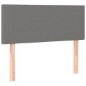 ŁÓŻKO KONTYNENTALNE Z MATERACEM CIEMNOSZARA TKANINA 80X200CM