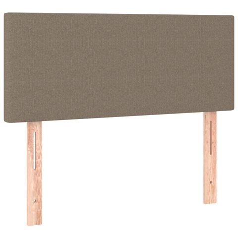 ŁÓŻKO KONTYNENTALNE Z MATERACEM TAUPE TKANINA 90X200CM