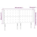 ZAGŁÓWEK DO ŁÓŻKA Z LED CIEMNOSZARY 163X16X118/128CM AKSAMIT