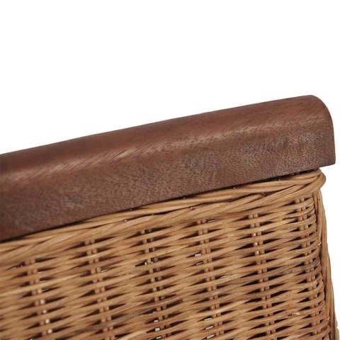 KRZESŁA STOŁOWE 2 SZT. BRĄZOWE NATURALNY RATTAN