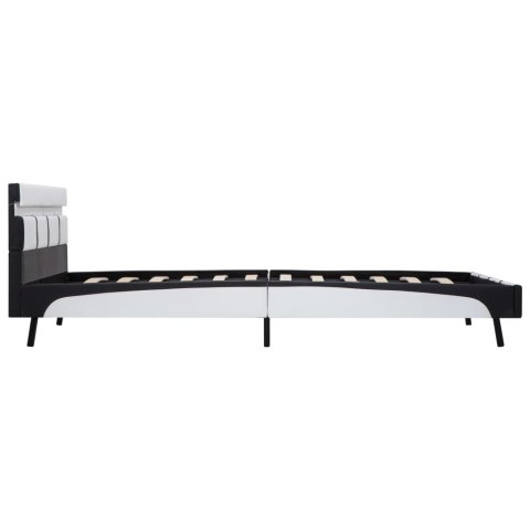 RAMA ŁÓŻKA Z LED BIAŁA SZTUCZNA SKÓRA 120X200CM
