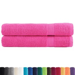 RĘCZNIKI PREMIUM SOLUND 2 SZT. RÓŻOWE 100X200CM 600 G/CM²