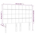ZAGŁÓWEK DO ŁÓŻKA Z LED JASNOSZARY 144X5X118/128CM AKSAMIT