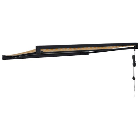 ZWIJANA MARKIZA ŻÓŁTO-BIAŁA 3X2,5M TKANINA I ALUMINIUM