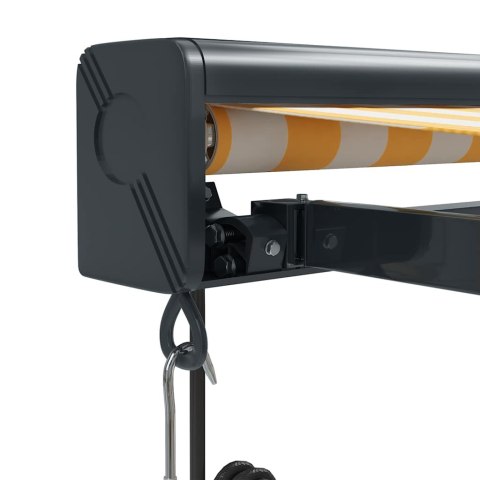 ZWIJANA MARKIZA ŻÓŁTO-BIAŁA 3X2,5M TKANINA I ALUMINIUM