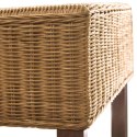 KRZESŁA STOŁOWE 2 SZT. BRĄZOWE NATURALNY RATTAN