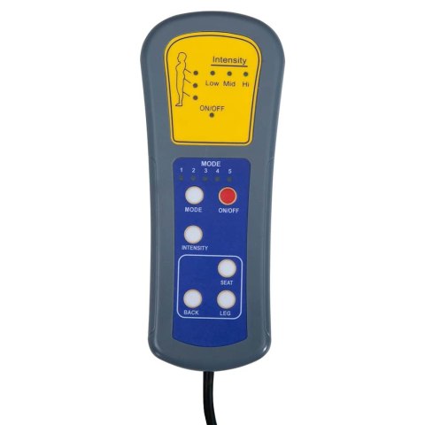 ELEKTRYCZNY FOTEL MASUJĄCY JASNOSZARY TKANINA