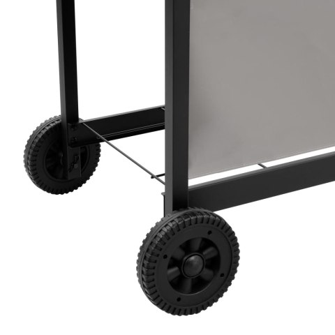 GRILL GAZOWY Z 4 PALNIKAMI CZARNO-SREBRNY