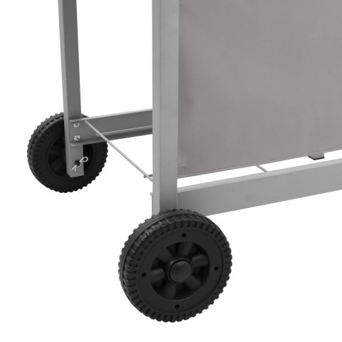 GRILL GAZOWY Z 4 PALNIKAMI SREBRNY