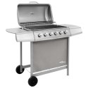 GRILL GAZOWY Z 6 PALNIKAMI SREBRNY