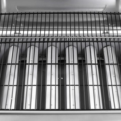 GRILL GAZOWY Z 6 PALNIKAMI SREBRNY