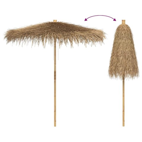 PARASOL TIKI Z BALDACHIMEM Z LIŚCI BANANOWCA 240CM BAMBUS