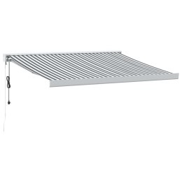 ZWIJANA MARKIZA ANTRACYTOWO-BIAŁA 3X2,5M TKANINA I ALUMINIUM