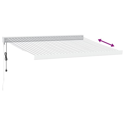 ZWIJANA MARKIZA ANTRACYTOWO-BIAŁA 3X2,5M TKANINA I ALUMINIUM