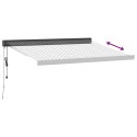 ZWIJANA MARKIZA ANTRACYTOWO-BIAŁA 3X2,5M TKANINA I ALUMINIUM