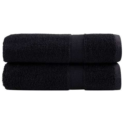 RĘCZNIKI PREMIUM SOLUND 2 SZT. CZARNE 50X100CM 600 G/CM²
