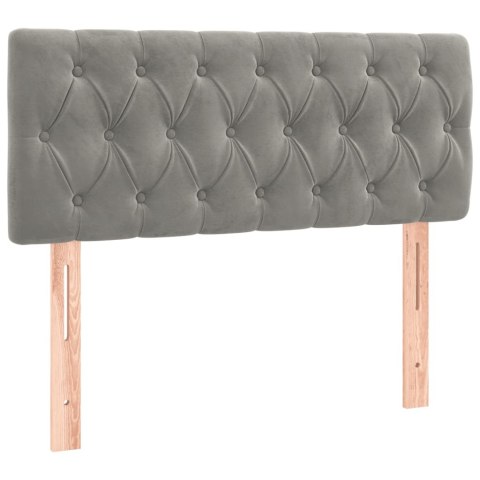 ŁÓŻKO KONTYNENTALNE Z MATERACEM JASNOSZARE 120X190CM AKSAMIT