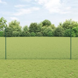 SŁUPKI PŁOTOWE 11 SZT. U-KANAŁ ZIELONY 160CM STAL PŁOT HEXAGONALNY ZIELONY 1.6X50M STAL