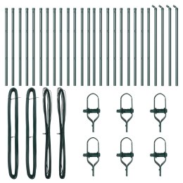 PALISADY 26 SZTUK ZIELONE Ø32MM 80CM STAL OCYNKOWANA