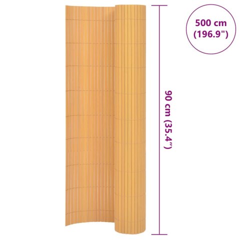 DWUSTRONNE OGRODZENIE OGRODOWE PVC 90X500CM ŻÓŁTE
