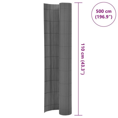 OGRODZENIE DWUSTRONNE 110X500CM SZARE