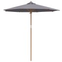 PARASOL OGRODOWY CIEMNOSZARY 240X260CM Z BAMBUSA